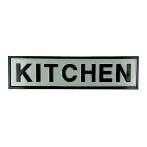 Black and White Stamped Metal Kitchen Wall Hanging